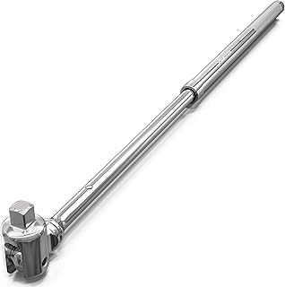 Olsa Tools Extendable Breaker Bar, 1/2-Inch Drive, 16" - 24" Length | Locking Extending Breaker Bar | 220 Degree Flex Head Cheater Bar | Great for Automotive, Wheels, and Lug Nuts | Professional Grade