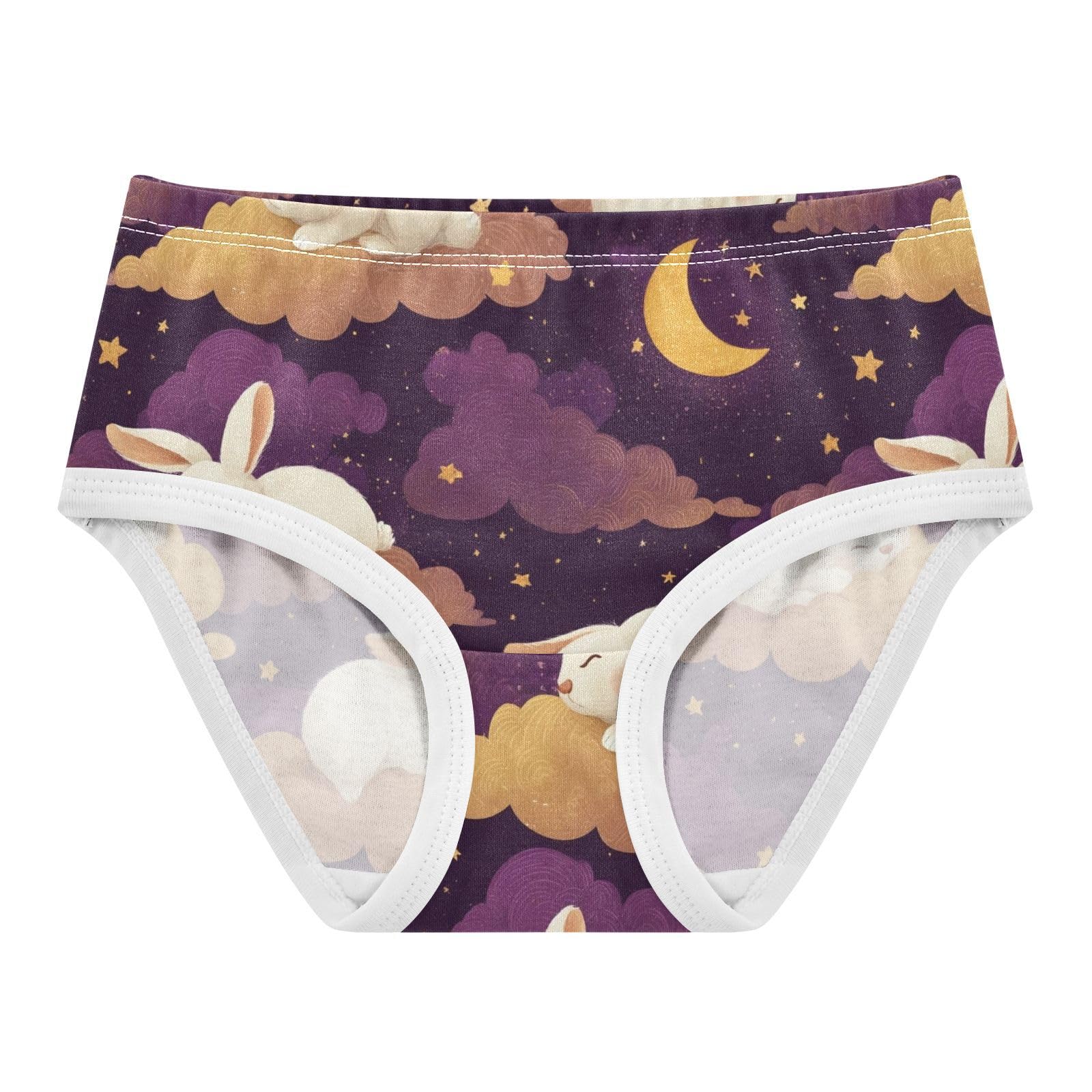 Wusikd Rabbits Cloud Stars Girls Underwear Cotton Girls Briefs Soft Toddler Underwear 2T