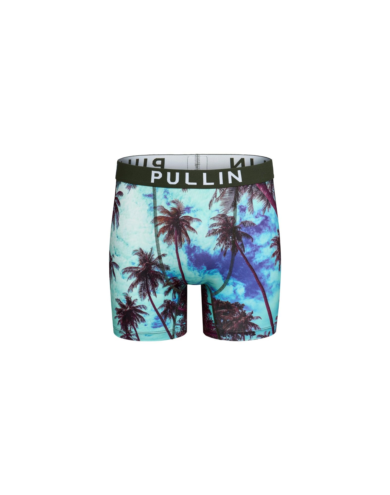 Boxer Long PULLIN de microfibra transpirable con corte casual y palmeras impresas 4