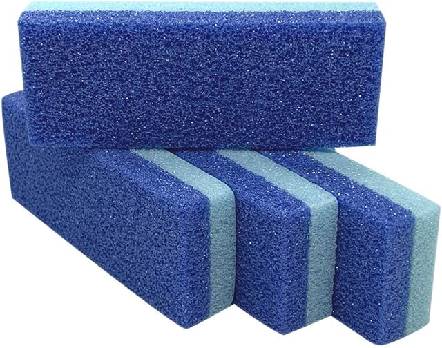 Maryton Foot Pumice Stone for Feet Hard Skin Callus Remover and Scrubber (Pack of 4) (Blue)