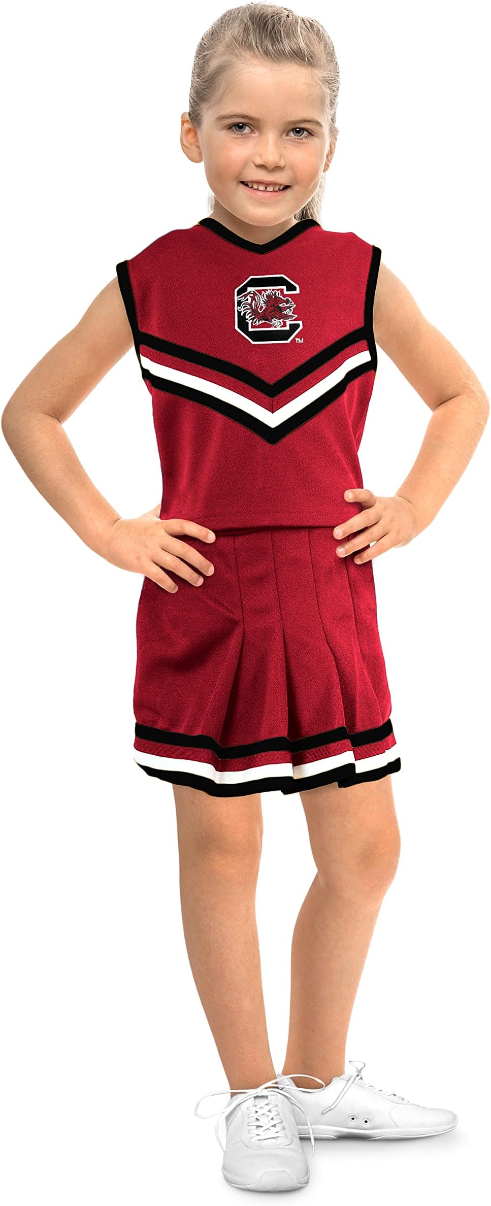 Little King NCAA Toddler/Youth Girls Team 2 Piece Cheer Dress-Sizes 2T 3T 4T 6