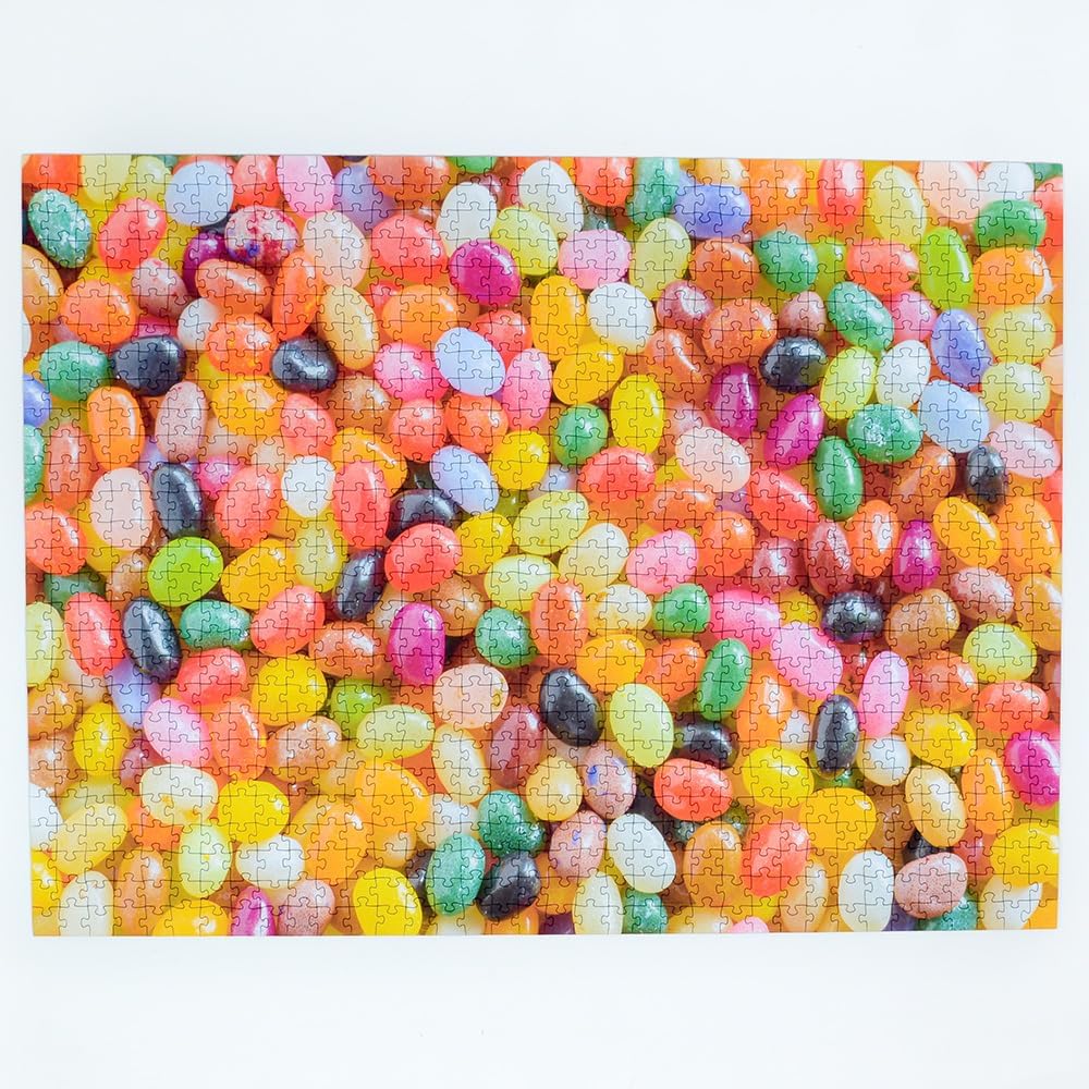 All Jigsaw Puzzles 1000 Pieces Candy Beans - Impuzzibles, UK Made Hard Jigsaw Puzzle for Adults, Gift Choice, 66 X 50cm, Portable