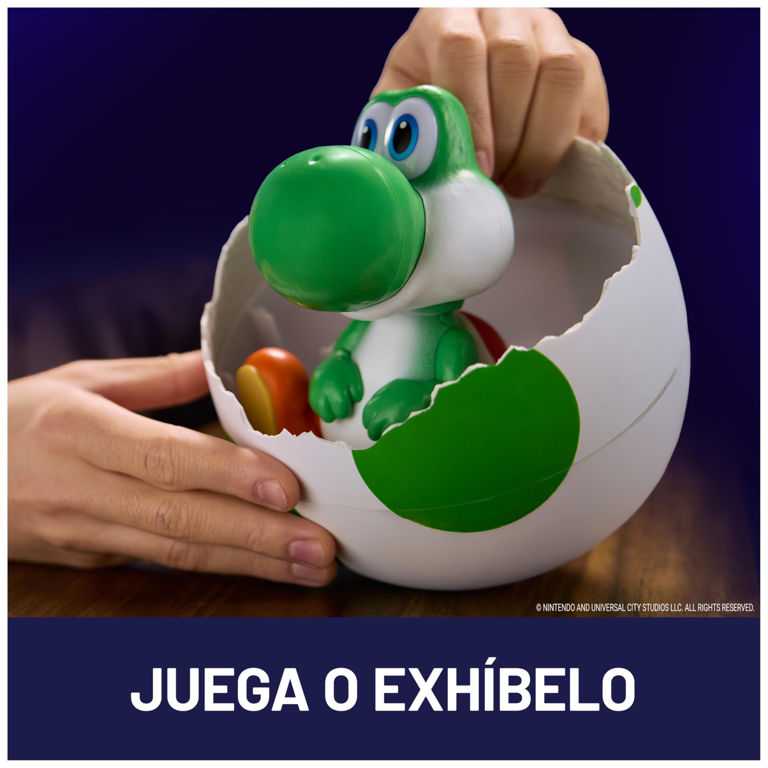 Yoshi - Yoshi Interactivo con Luces Y Sonidos Que Sale del Huevo | Super Mario Galaxy La Película | Mascota Virtual De Mario Bros | Juguetes Niños 4 Años O Más | Regalo Niño 4 Años O Más