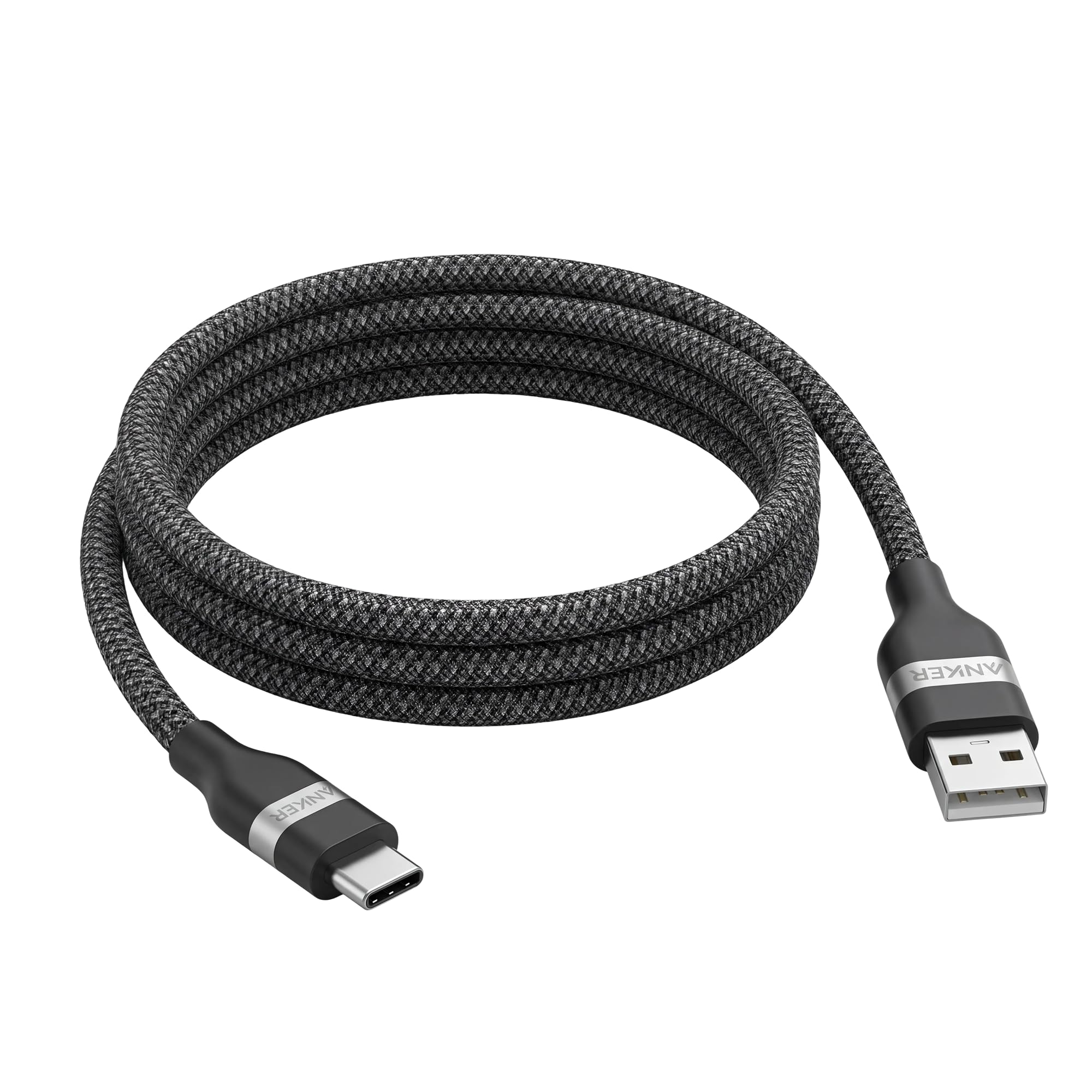 USB 2.0 Cable, Upcycled Braided USB to USB-C Cord, USB A to USB C Charging Cord for iPhone 17/16/15, iPad Pro, Samsung Galaxy, MacBook Pro,and More (3ft)