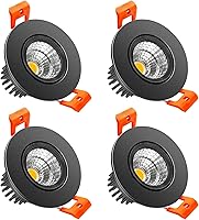 Vista 12 de LightingWill Downlight LED regulable de 2 pulgadas, luz de techo empotrable COB de 3 W, blanco cálido 3000K-3500K, CRI80, equivalente a bombillas