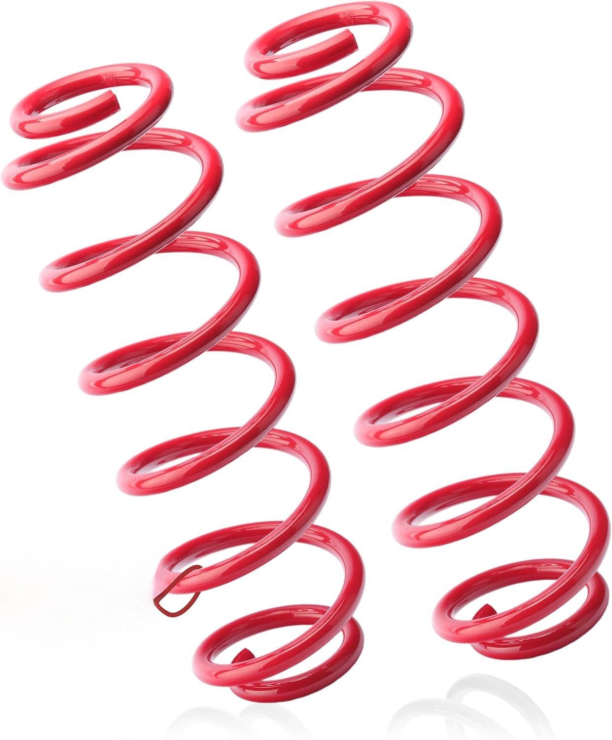Rear Coil Spring Set 1K0511115BE 39420 for VW Jetta 2005-2015, Beetle 2006-2010 & 2012-2015, Golf 2010-2013, GTI 2006-2013, Rabbit 2006-2009, Rear Left & Right-RED