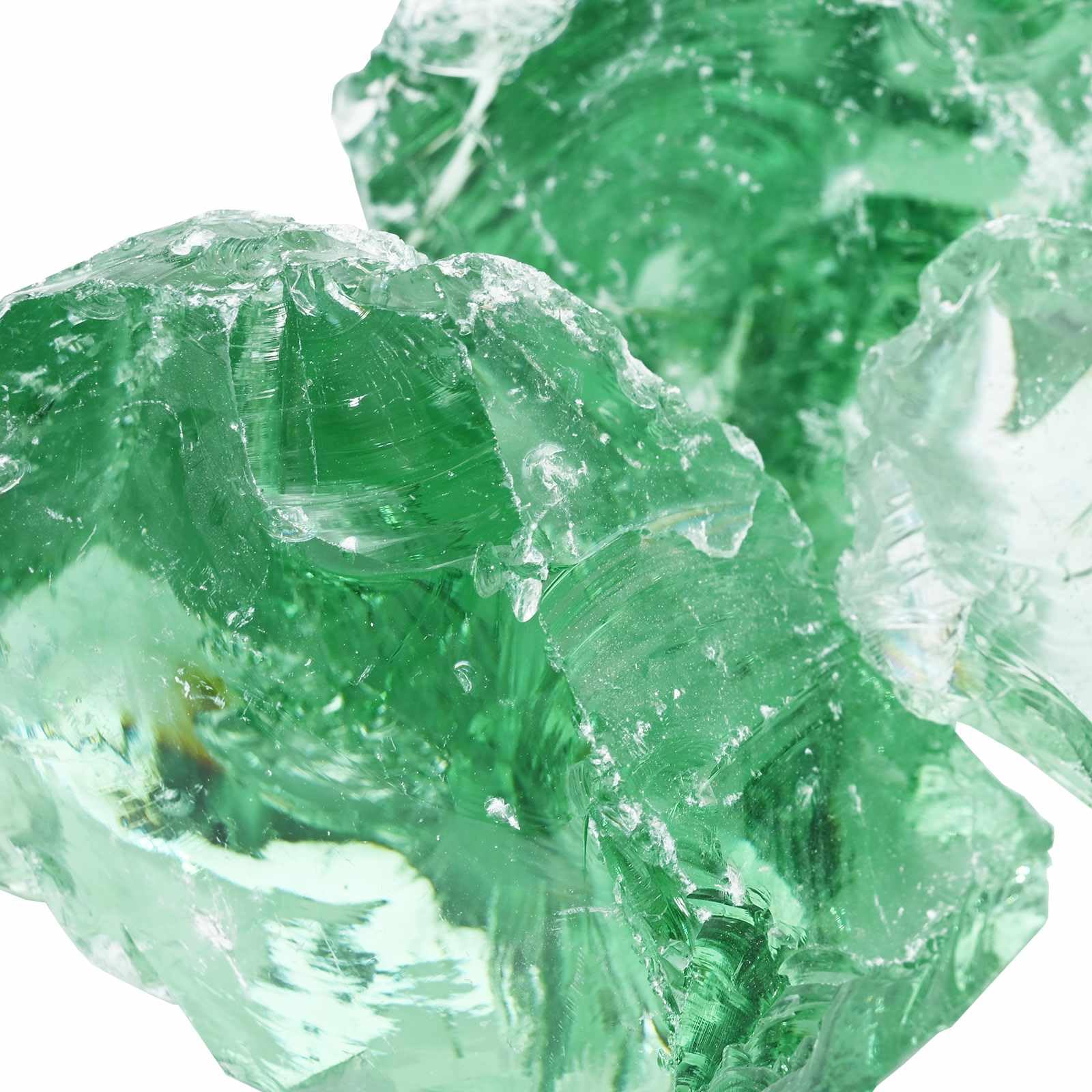 Hellgrüne Gartensteine aus Glas 12 cm, 25 kg Set für Terrasse, Gartenweg und Balkon, als Dekostein, Trittstein, Wegplatte und Pfadstein für Innen und Außen