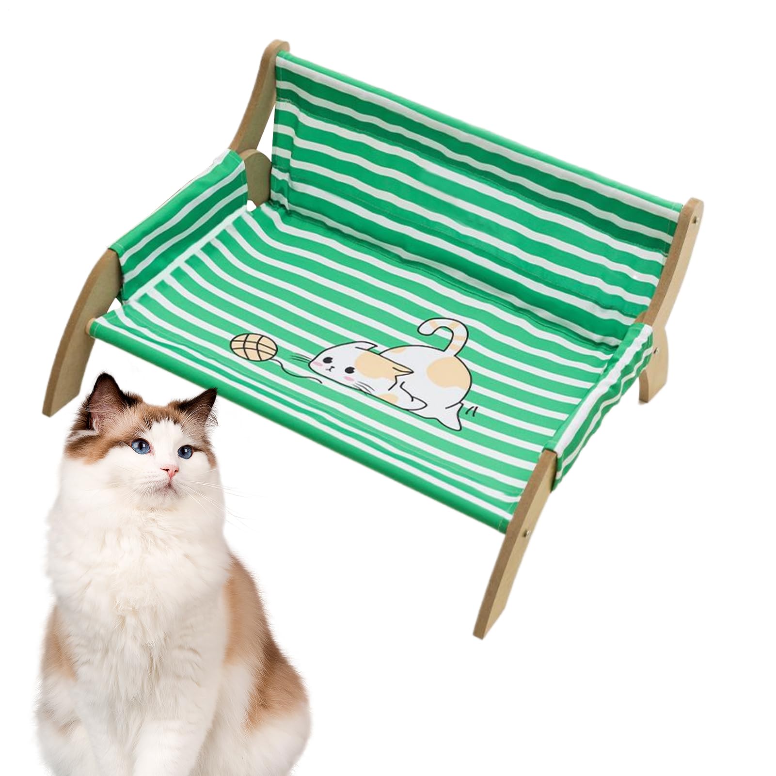 Hamac de chat à rayures pour balcon de dormi et salons d'intérieur lumineux