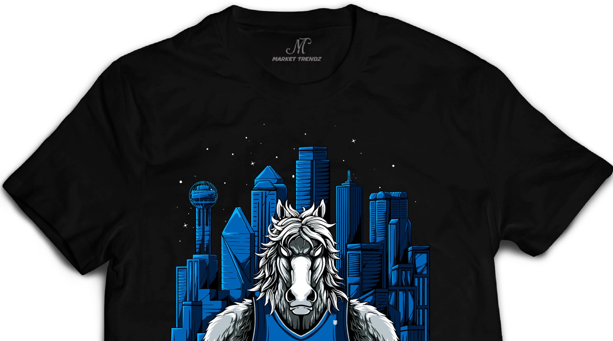 Dallas Basketball T-Shirt – Unisex Graphic Sports Tee - Blk 2XL