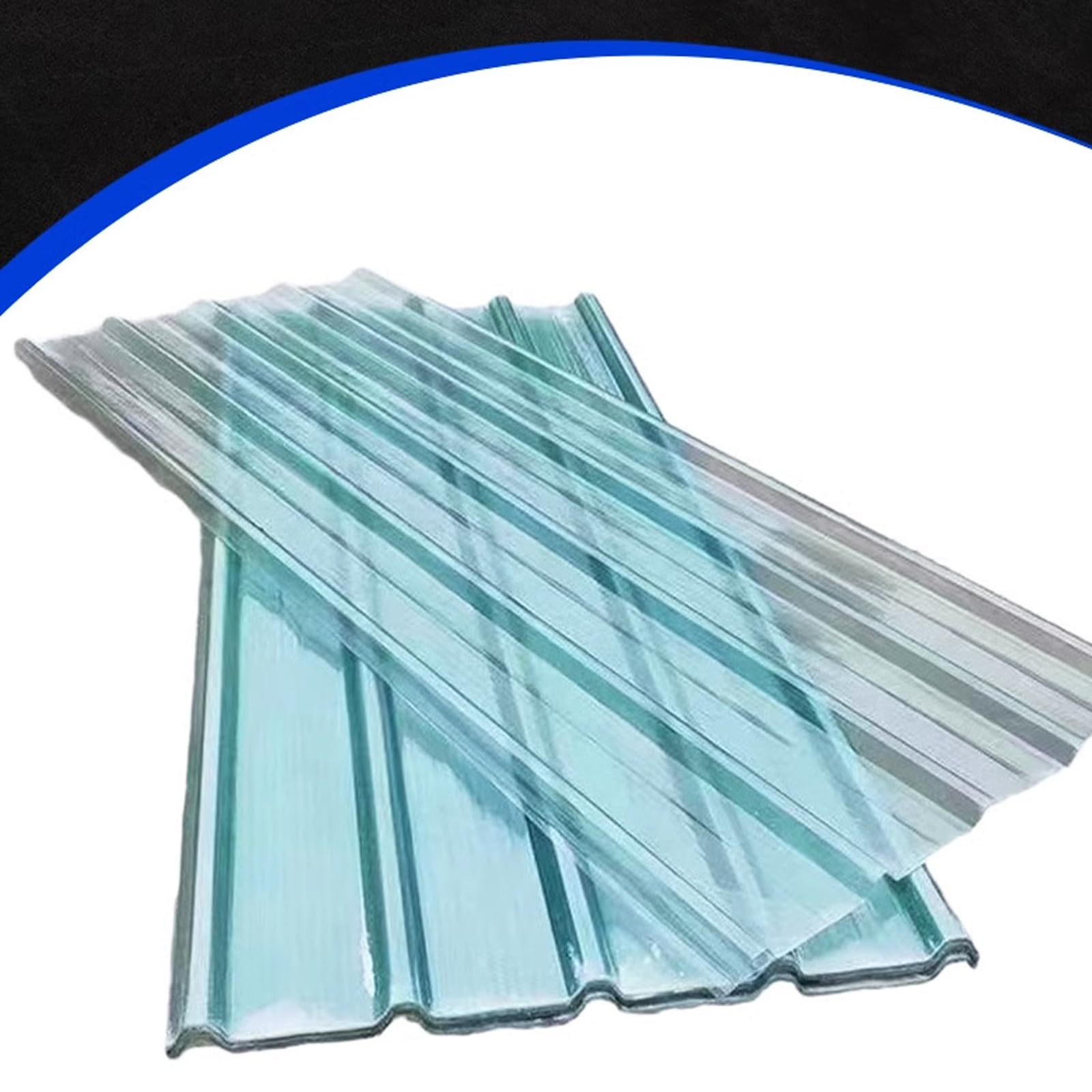 Fiberglass Daylighting Panels Heat Insulating UV Protection Cladding Walling Sheeting for Greenhouse Roofing (5 pcs 0.9x1.7m/35x67in)