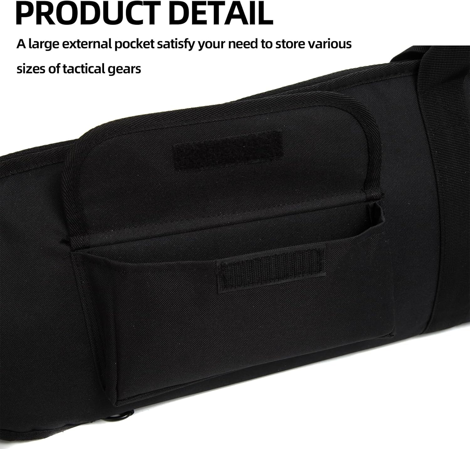 Soft-Rifle-Case Gun-Bag Shotgun case with Accessory Pockets Adjustable Shoulder for Rifle Carrying Case Storage and Transport Black 44/48/52 In