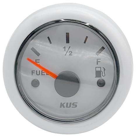 KUS CPFR-WW, 240-33 Ohm, Electric Fuel Level Gauge, 12V / 24V, 2 (52mm) with Backlight
