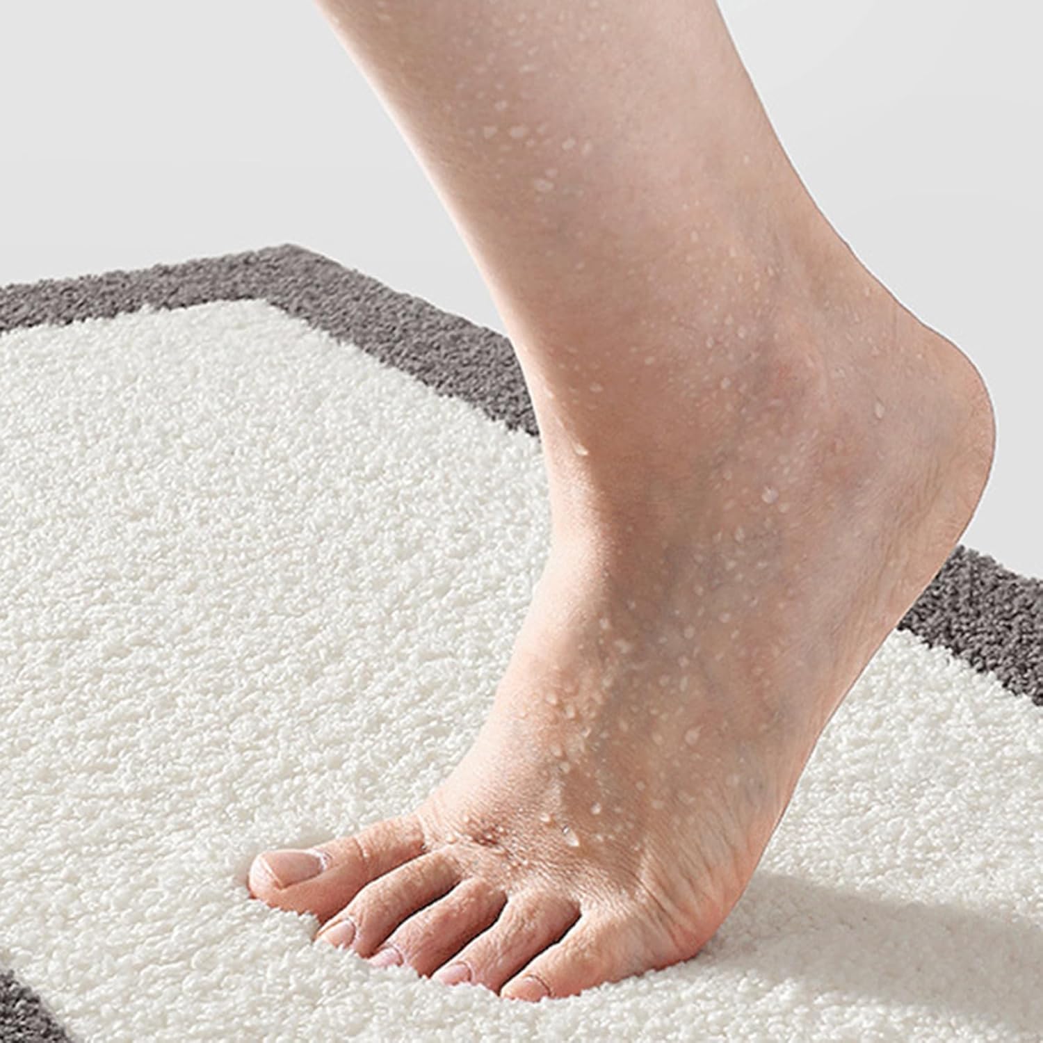 [NHYGDY] バスマット 吸水 大判 洗える ラグ 61*110cm 浴室 お風呂 足ふき 快適 ふわふわ シンプル カラー1