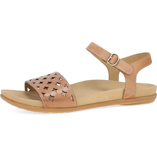 Dansko Jodie Sandal for Women - Leather Linings and Uppers for All-Day Comfort - Dual-Density EVA Footbed and Lightweight Rubber Outsole for Long-Lasting Wear