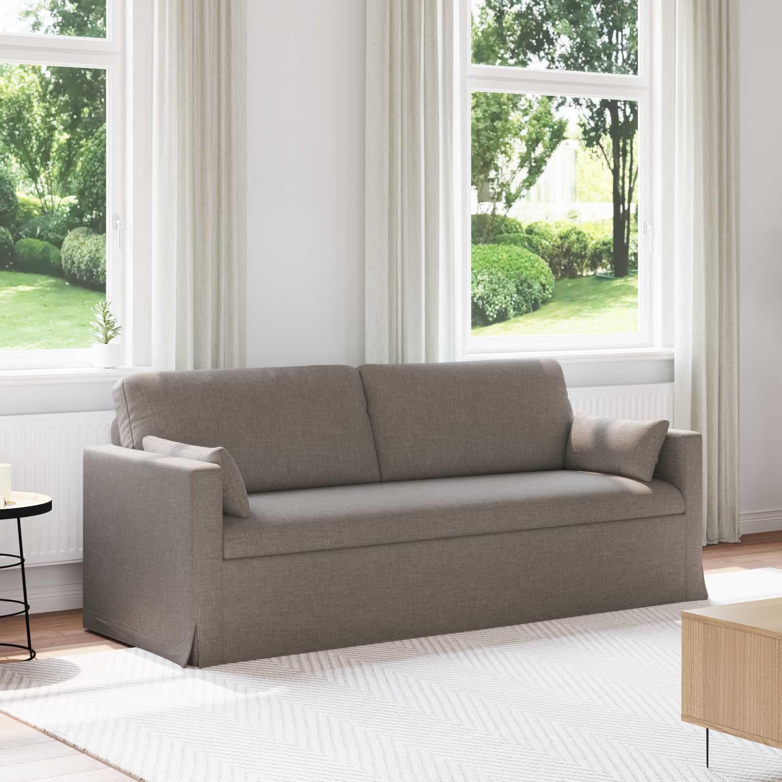 Structure métallique solide Modulable pour salon Taupe 198 x 78 x 80 cm