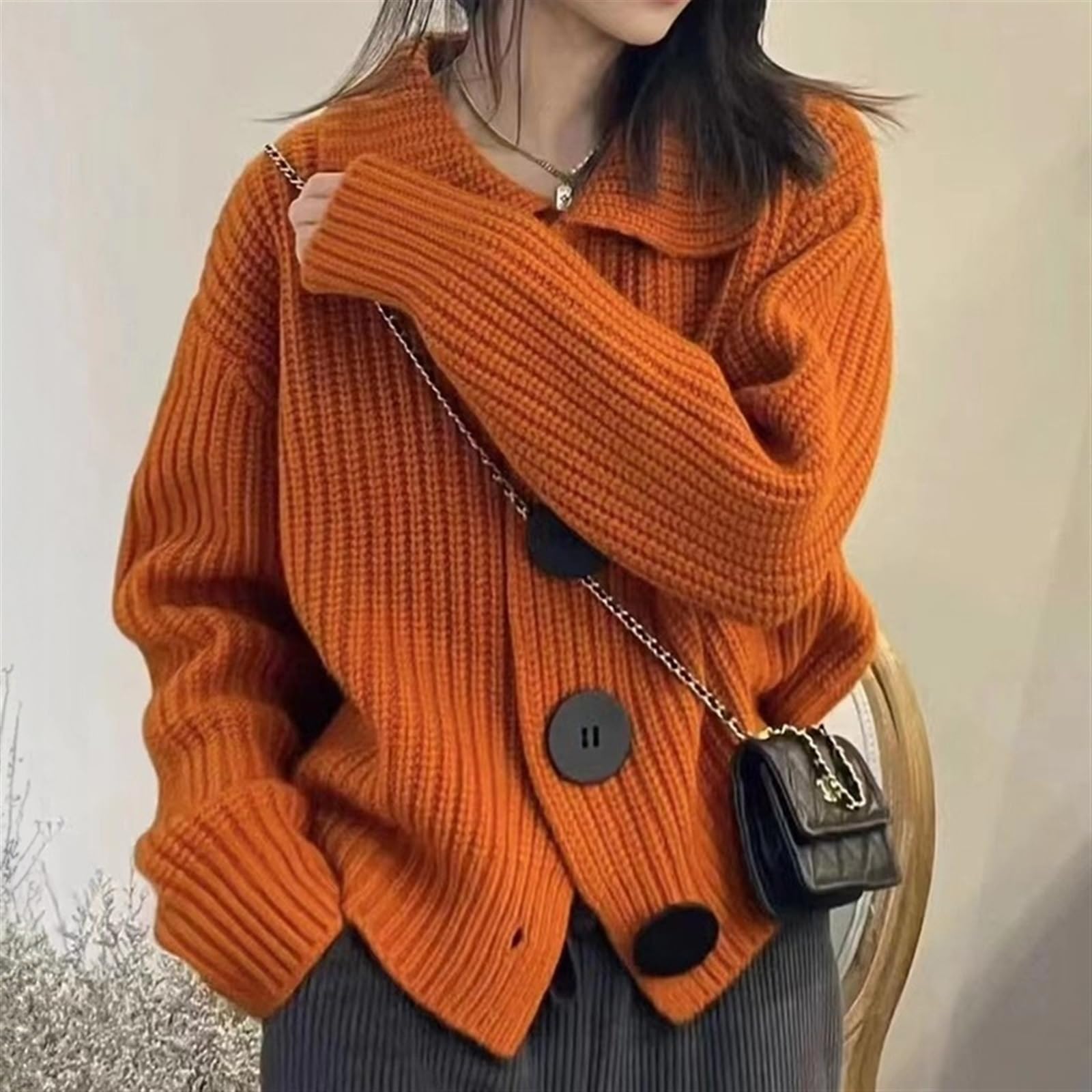 Amazon.com: Women's Fall Winter Chunky Knit Cardigan Jacket Big