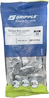 Gripple Barbed Wire Joiner for Fencing, Mild Steel (12.5 Gauge), Splice Tensioner - (20 Count)