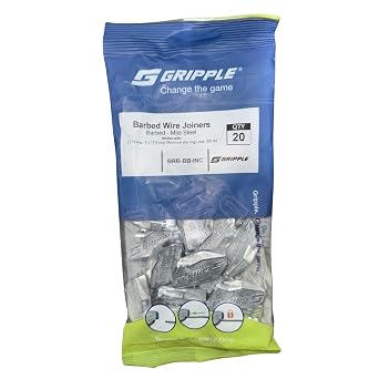 وصلة الأسلاك الشائكة Gripple للسياج، فولاذ خفيف قياس 12.5، شداد لصق - 20 عدد
