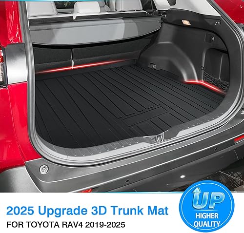 Miniatura 7 de Powerty Compatible con el forro de carga Toyota RAV4 2023 2022 2021 2020 2019 tapete de maletero trasero para todo tipo de clima, 3D, protector