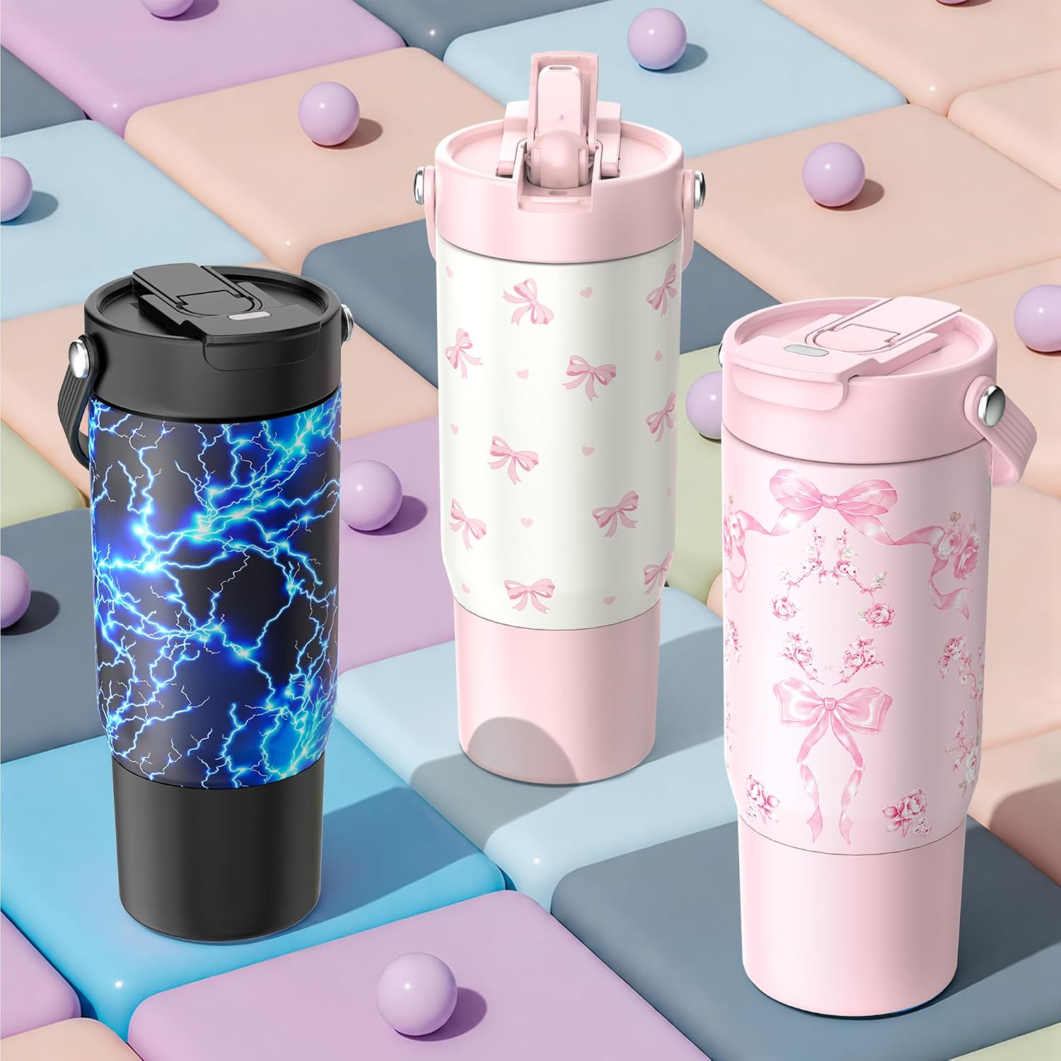 Kids Insulated Tumbler Lid Straw 20