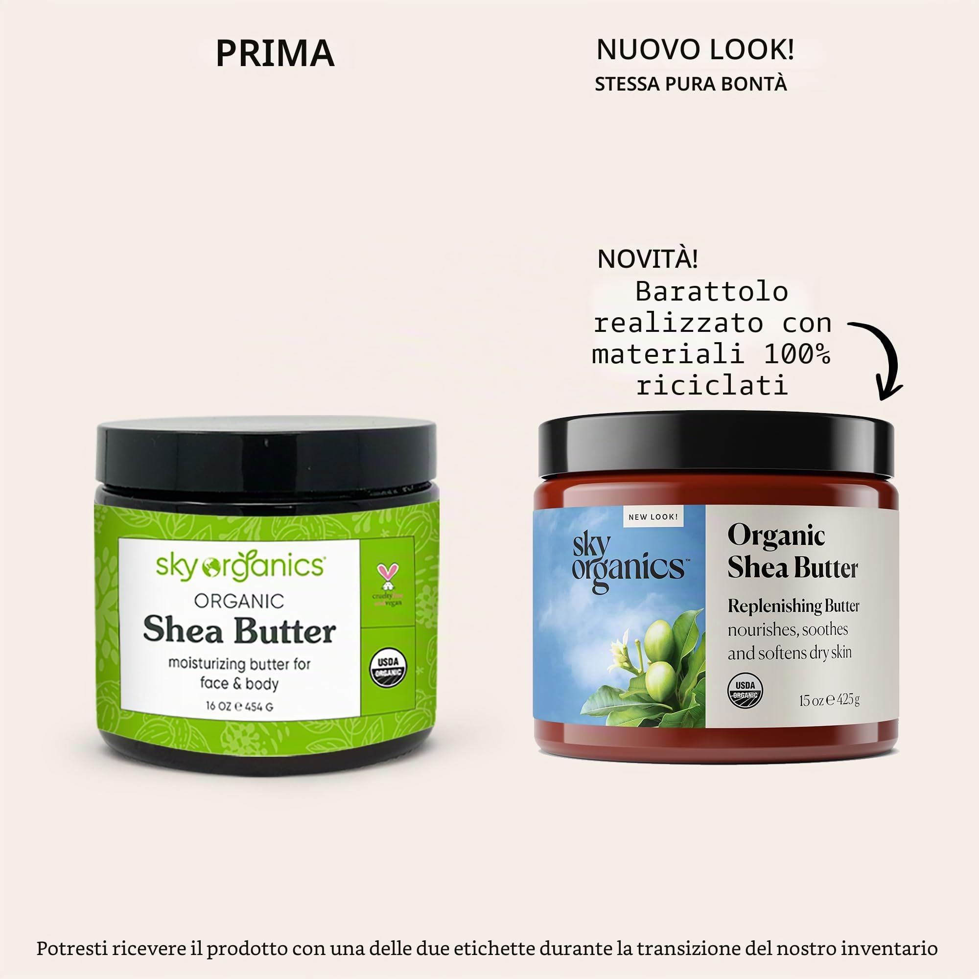 Sky Organics - Burro di karitè biologico - Nutre, lenisce e ammorbidisce la pelle secca - Crudo e non definito - Acidi grassi essenziali e antiossidanti - Naturale, vegano - Cura della pelle, 425g
