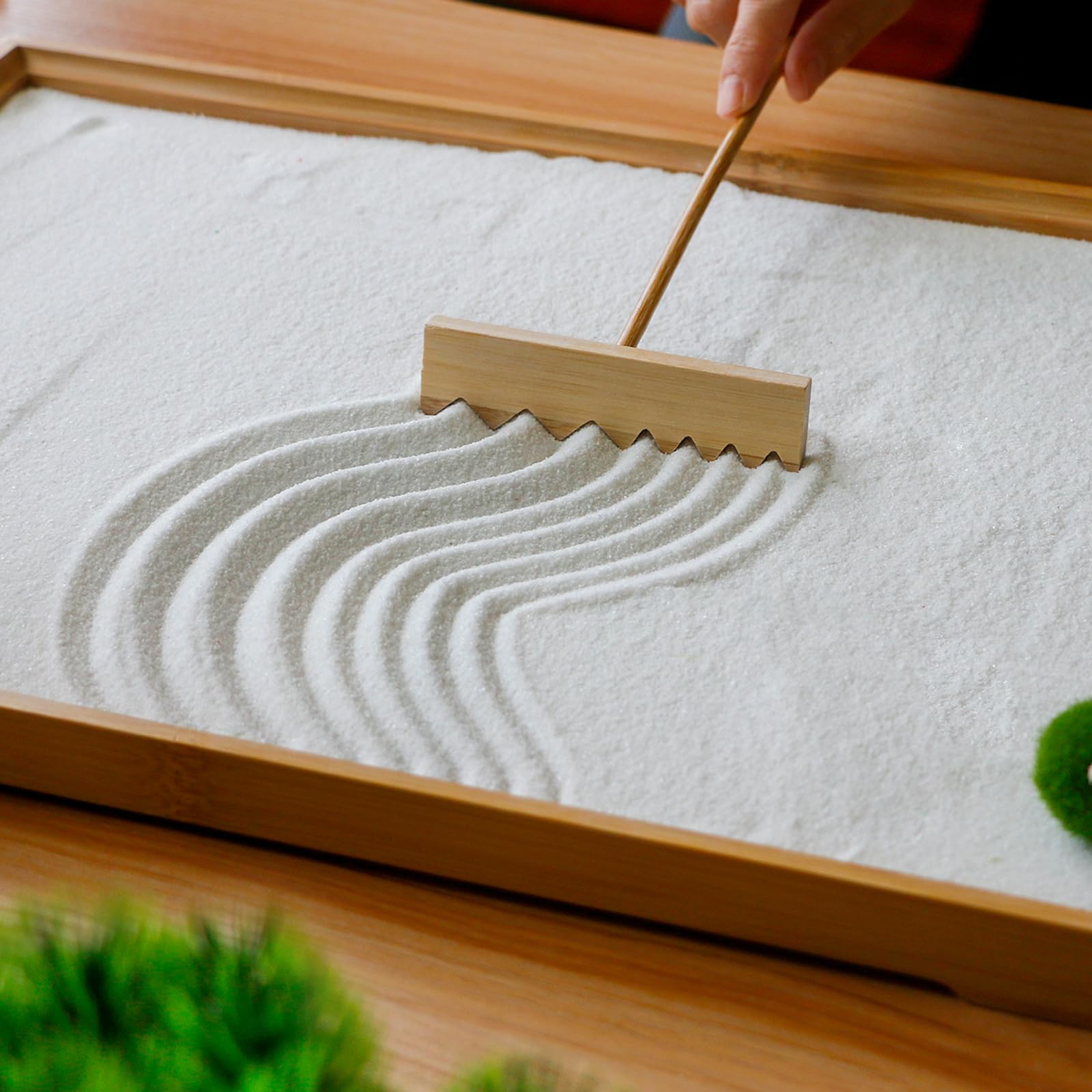 HOMELEX Mini Zen Garden With Buddha – Desktop Meditation Sand & Rock Set For Stress Relief & Decor