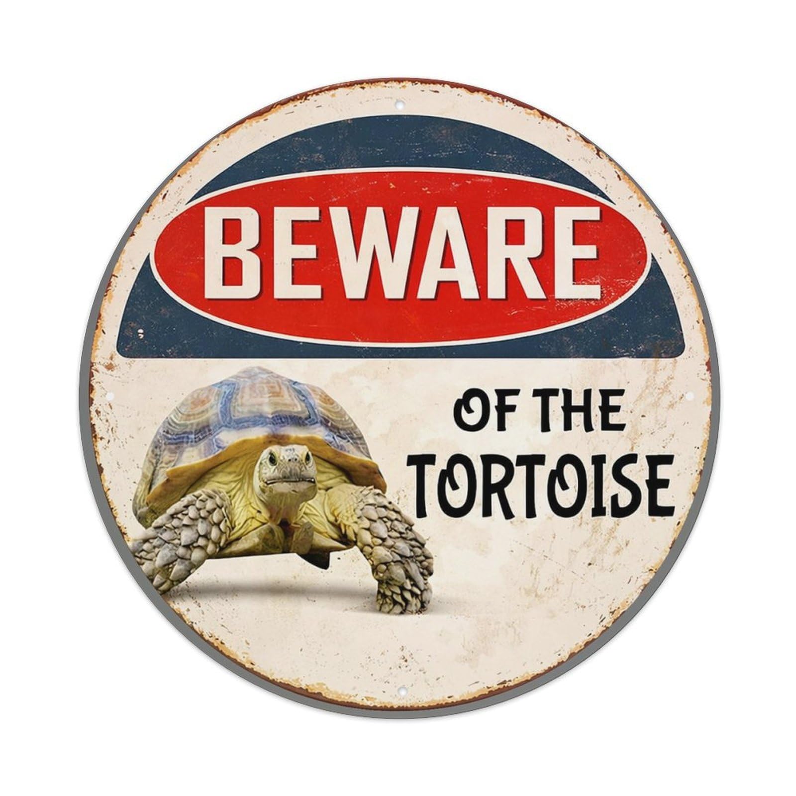 Beware Of The Tortoise Sign_2 Metal Tin Sign Plaque