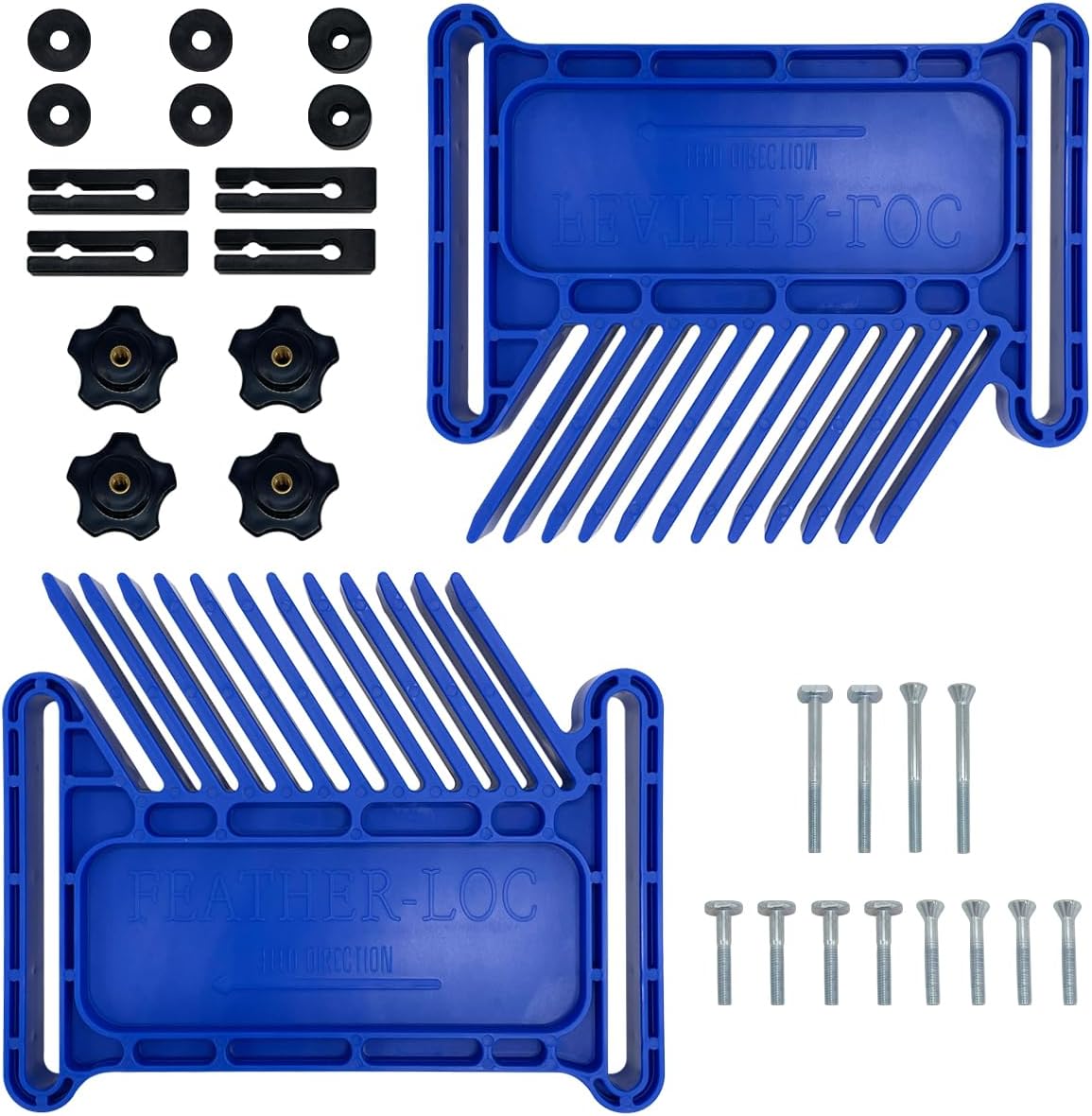 Featherboard Woodworking Tools, Safety Device Stackable Featherboard for Table Saws, Router Tables & Band Saw with Miter Slots, Miter Track, T-Slots, T-Track(2 Pcs) - Amazon product rated Grade B