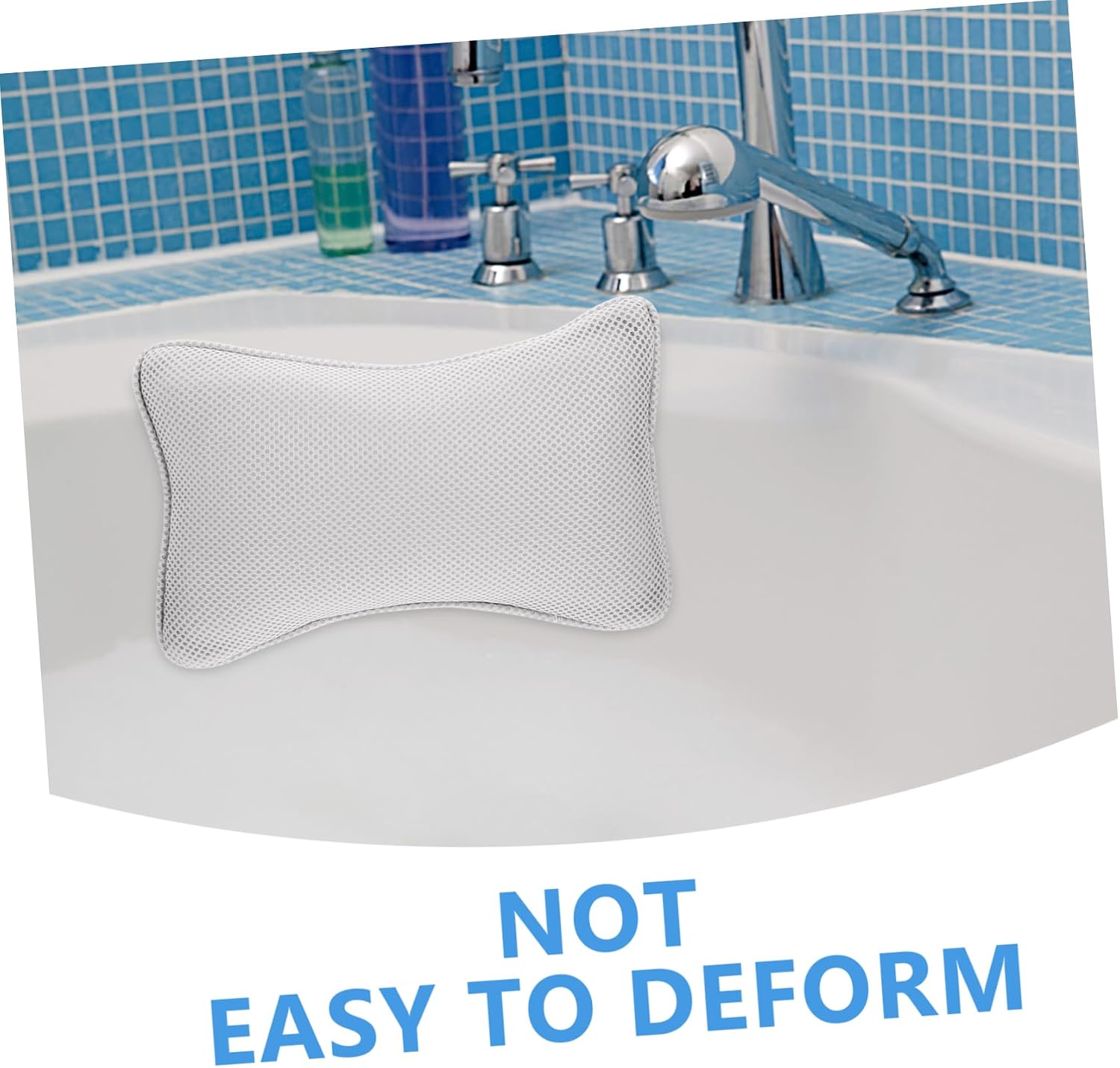 2 Pcs Full Body Bath Pillows for Tub Bathtub Pillow Rest Grey Bathtub Pad