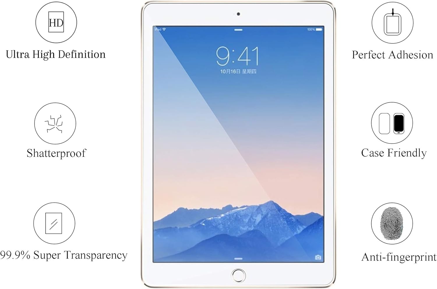 Ailun Screen Protector for iPad/iPad Pro 9.7 Inch, iPad Air 1, iPad Air 2 image 4