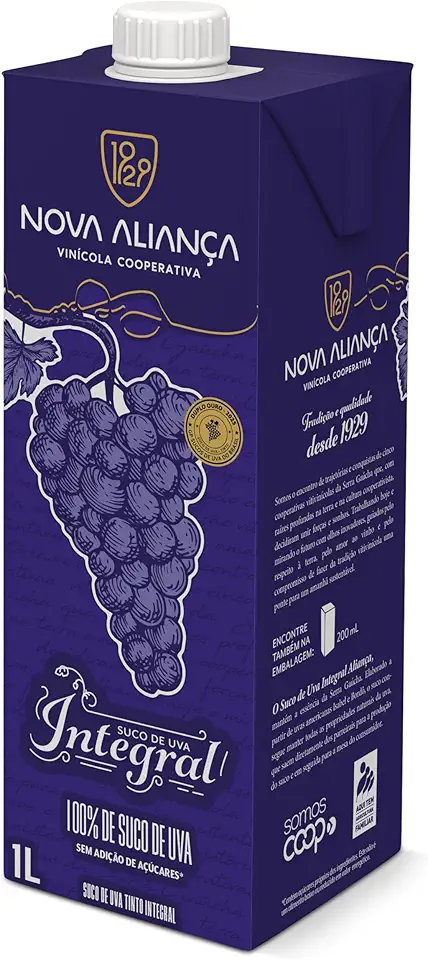 Nova Aliança Suco de Uva Tinto Integral Aliança 1L