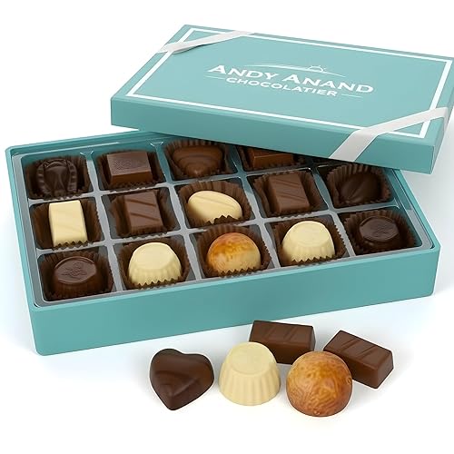 ANDY ANAND CHOCOLATIER Trufas de chocolate belgas sin azúcar | Exquisitamente deliciosas, no creerás que estén libres de azúcar | Caja de regalo