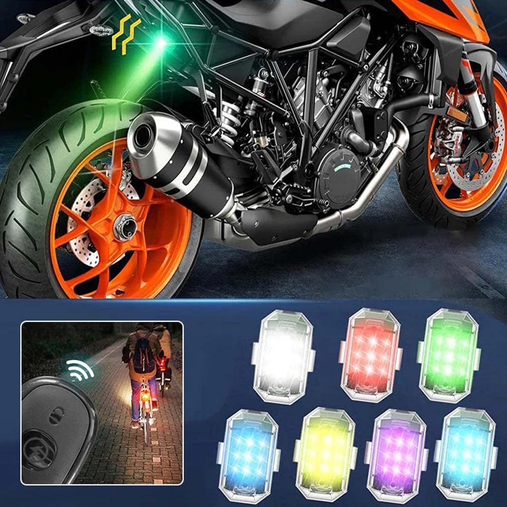High Brightness Wireless LED Strobe Light, 7 Colors Led Aircraft Strobe Lights & Usb Charging Night Anti-Collision Light (1 Light)