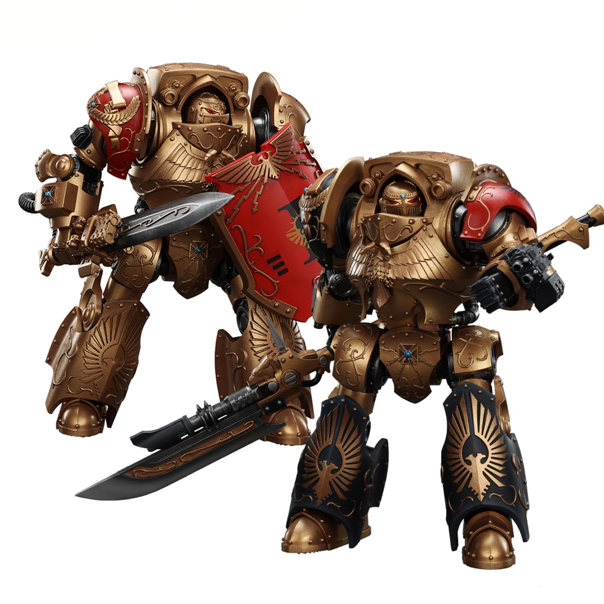 JOYTOY Warhammer 40K 1/18 Action Figure Legio Custodes Contemptor Dreadnought-2PCS Warhammer The Horus Heresy Collection Model — image 1