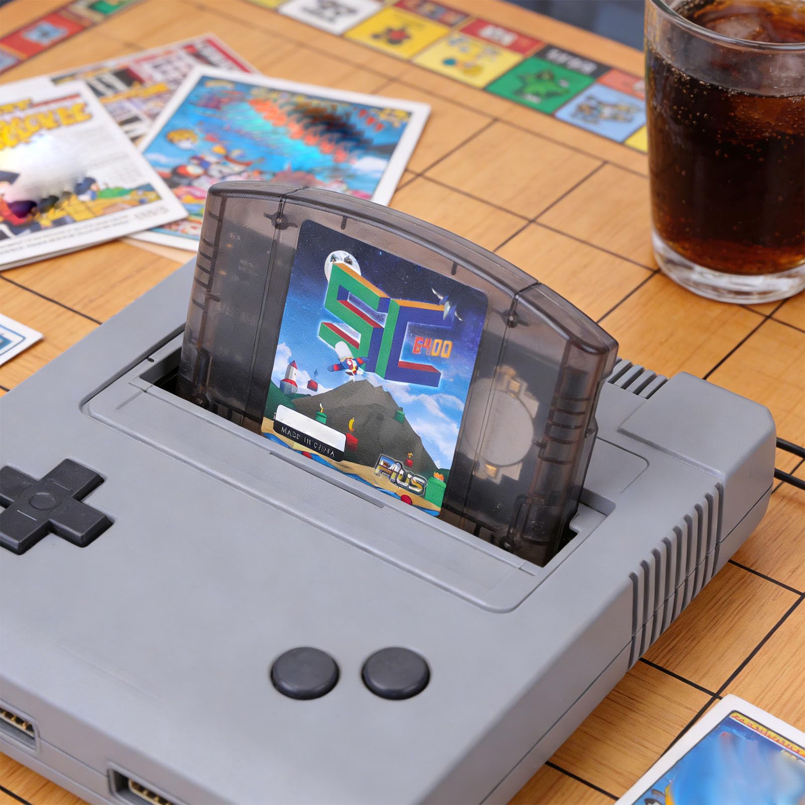 Topiky Gioco per N64, Cartuccia Flash N64, Cartuccia di Gioco Open Source a Lettura Rapida per Giochi retrò 64DD, Backup di Salvataggio Automatico per, Emulazione 64DD e Memoria da (Nero Trasparente)