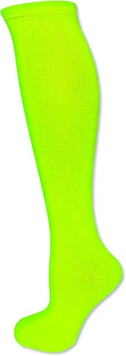 NEON NATION Calcetines altos hasta la rodilla de color sólido sin rayas