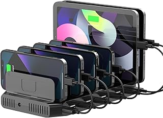 Unitek Fast Charging Station with Quick Charge 3.0, Multi USB Charger Station for Multiple Devices, iPhone, iPad, Tablet, Kindle-Black(UL Certified)