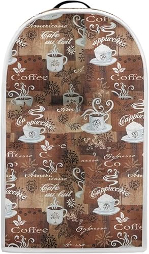 Mumeson Funda para licuadora con estampado de café, resistente al polvo, resistente al agua, para cocina, soporte universal para batidora o cafetera