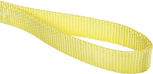 Mazzella Lifting Technologies 9500-3975 EE1-904 Eslinga de tela de nailon, ojo y ojo, amarillo, 1 capa, 6' longitud, 4" ancho, 12" ojos planos, 6400