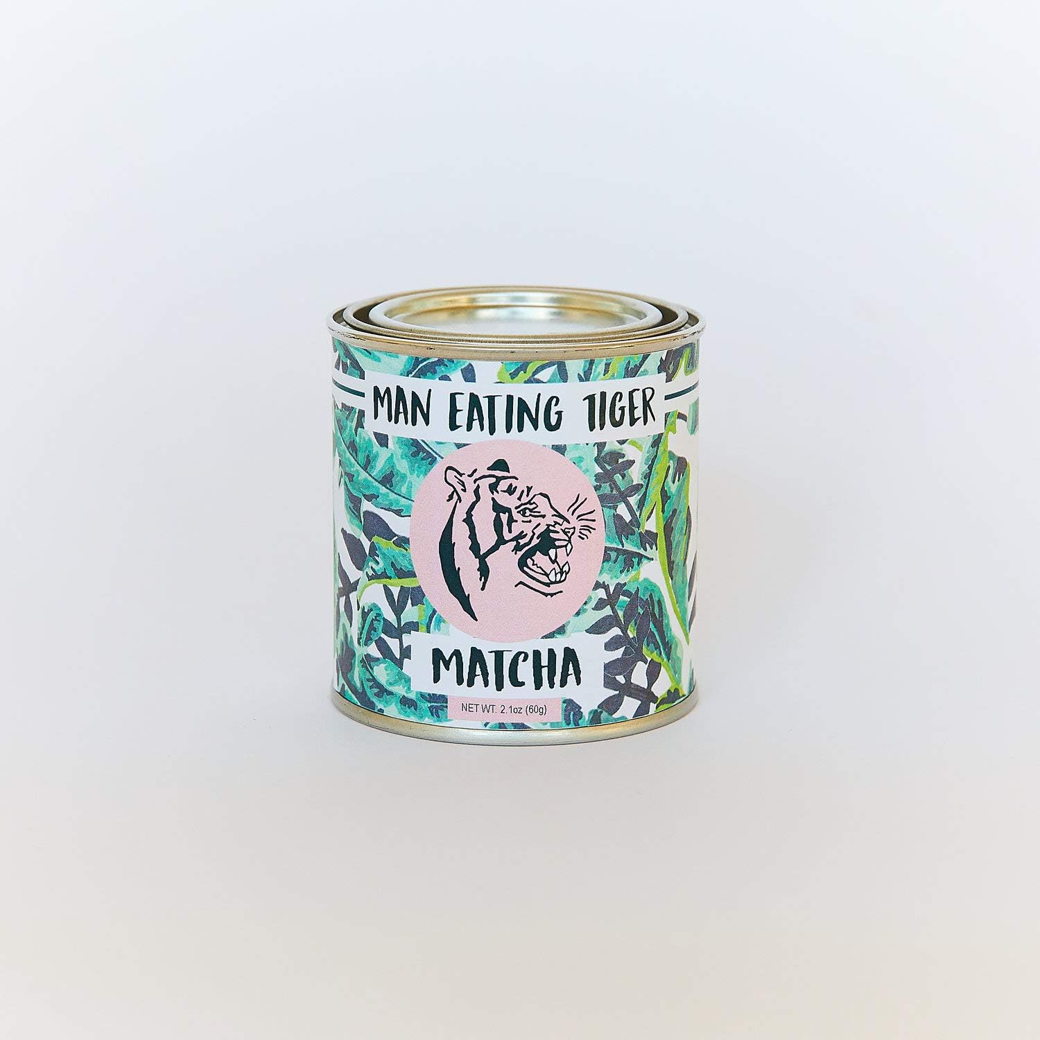 2.1oz (60g) Ceremonial Grade Matcha, Raw, Hand Ground, with No Artificial Additives by Man Eating Tiger