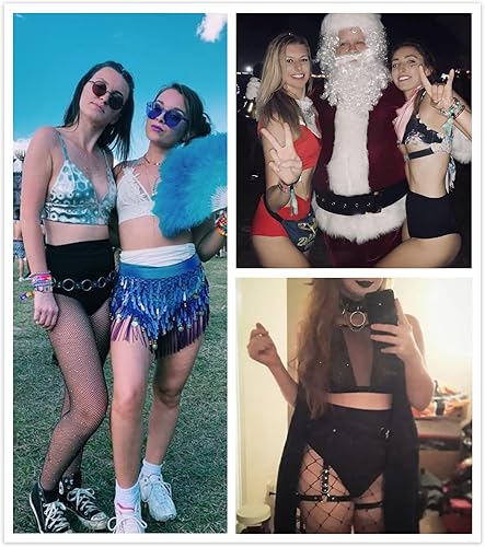 Miniatura 5 de Pantalones cortos para mujer, para festival, cintura alta, control de abdomen, leggings de yoga exóticos