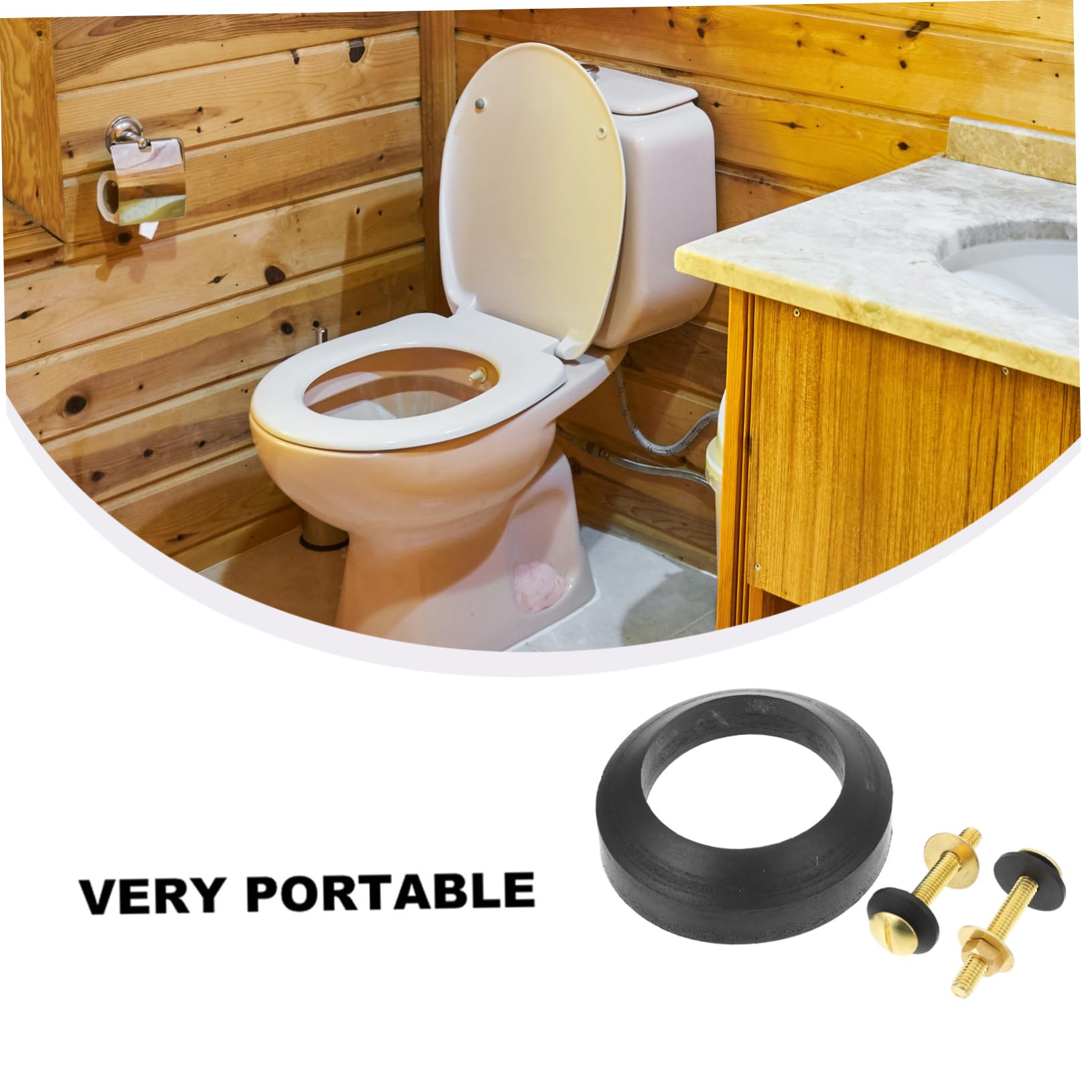 3 Set guarnizione del WC parti adesivo accessori per cassette wc kit accoppiamento tenuta wc lavabiancheria per la casa anello di tenuta cassetta wc gomma da cancellare Nero