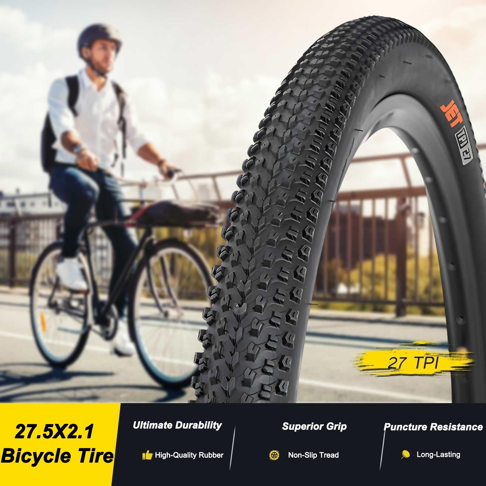 2PC 27.5/2.1 Opona Wewnętrzna Rowerowa z 27.5-2.1 27TPI Odporna na Przebicia Odporna na Zużycie 27.5 2.1 Rower Terenowy