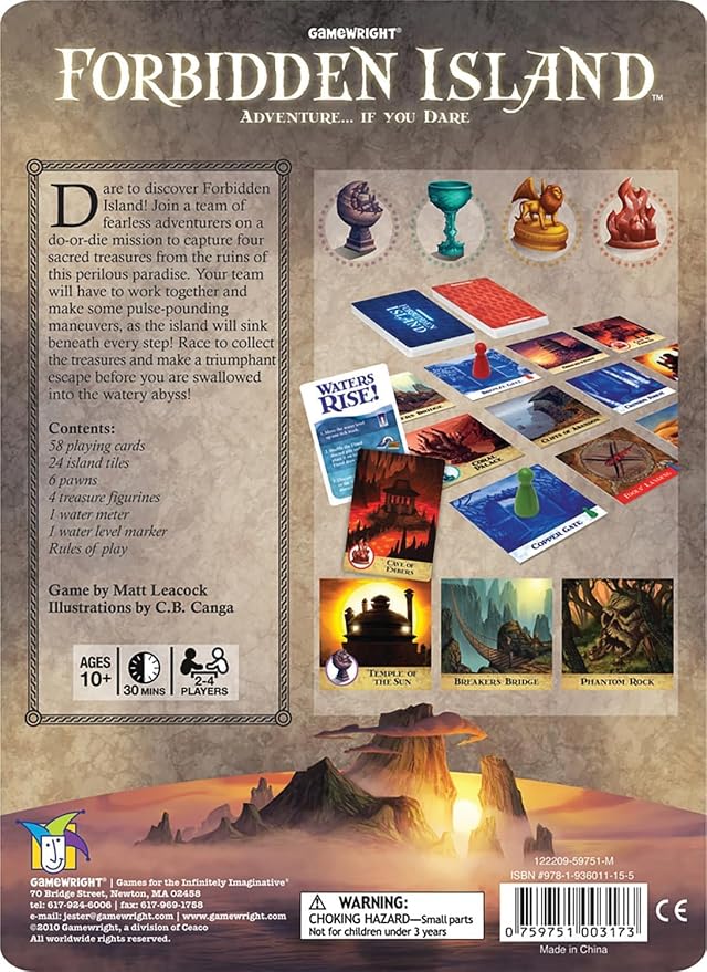 Gamewright Forbidden Island juego de mesa cooperativo miniatura 4