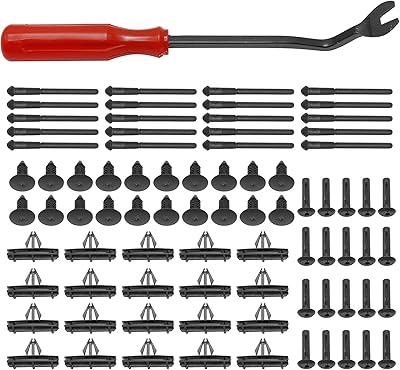 60Pcs Nylon Blind Rivets 10184895, Bumper Shield Retainer Fender Clip 6030441, Fender Flare Rocker Moulding Clips 6803928...