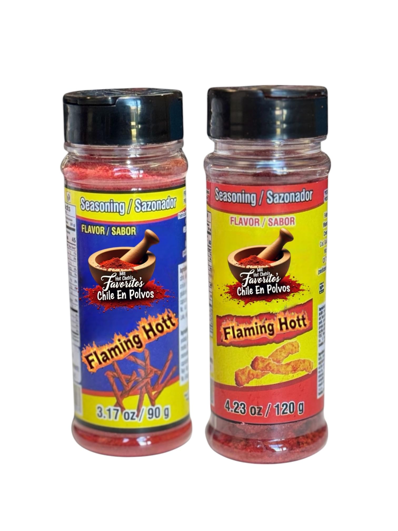 Taki/Flaming Hott Flavored Chili Powder Pack of 2 (2 Pack, Flaming Hott Flavored, Taki hott Flavored)