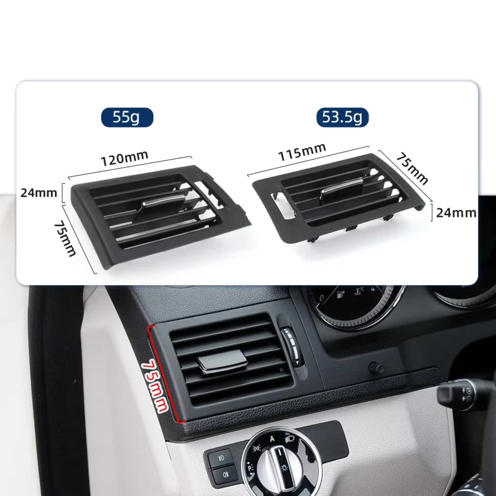 Amazon.co.jp: 車のエアコン吹き出し口 Compatible With For C Class 
