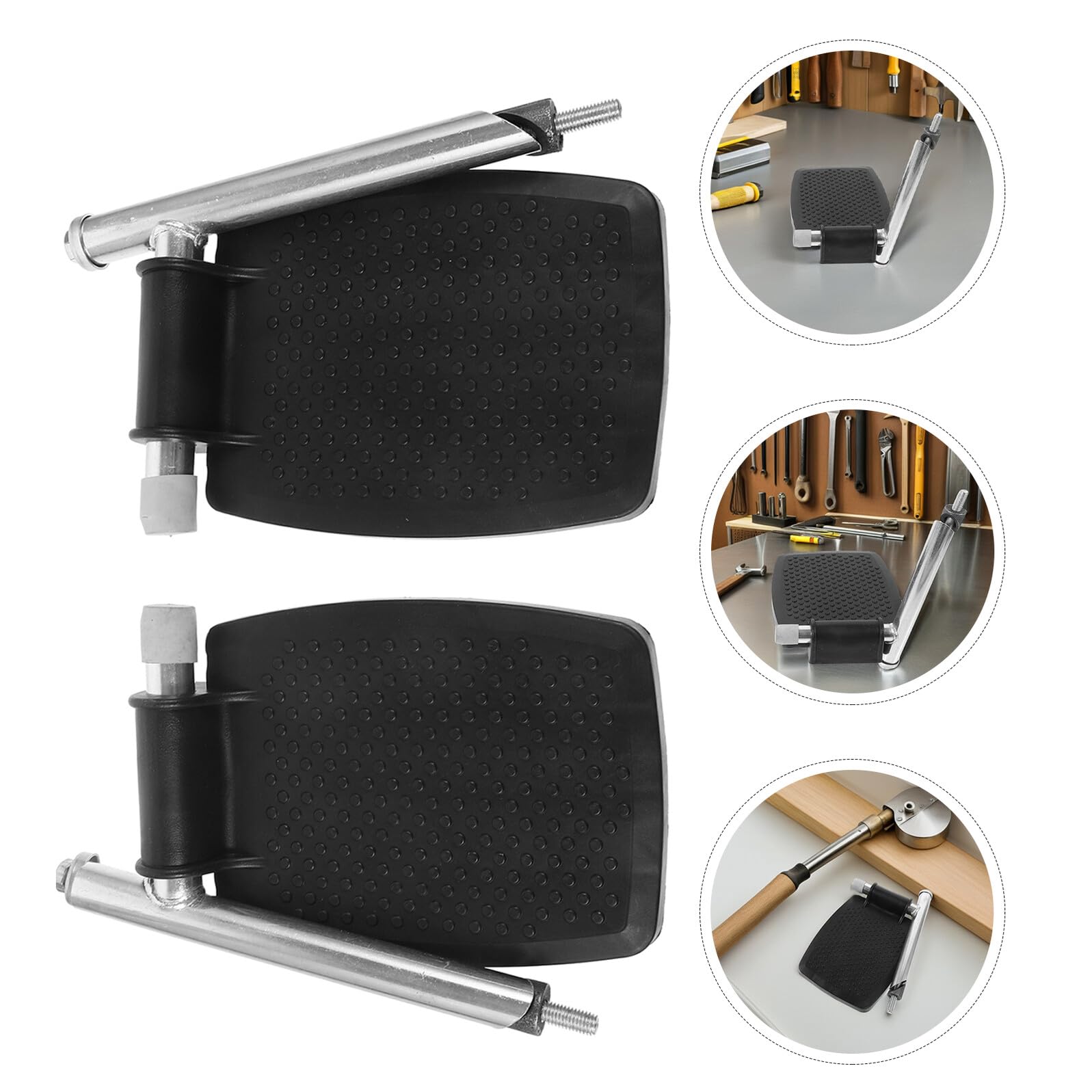 Set 2 Pezzi Poggiapiedi Girevoli per Sedia a Rotelle Pedane in ABS Plastica e Metallo Pieghevoli e Resistenti Accessori di Ricambio per Sedie da Trasporto e Sedie Elettriche