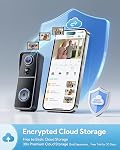 2K Wireless Video Doorbell Camera with Chime – Battery-Powered Outdoor Smart Doorbell, 2.4GHz WiFi, Night Vision, 2-Way Audio, AI Motion Detection, Cloud Storage, Works with Alexa & Google Home