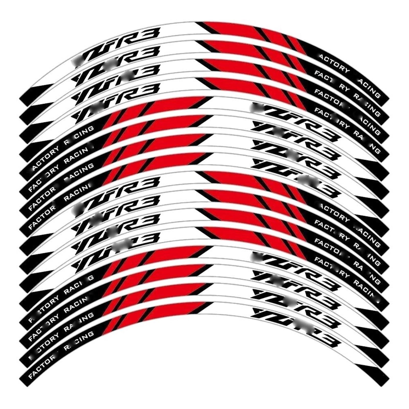 Applique for for YZF-R3 for YZF R3 for YZFR3 Motorcycle Reflective Sticker Inside of Hub Decals Rim Stripe Tape Waterproof(A4)